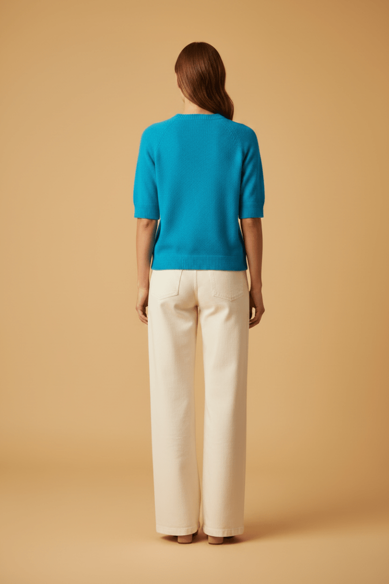 Rich & Royal Seamless Crew Short Sleeve blue jewel