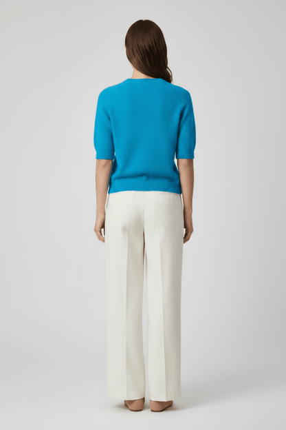 Rich & Royal Seamless Crew Short Sleeve blue jewel