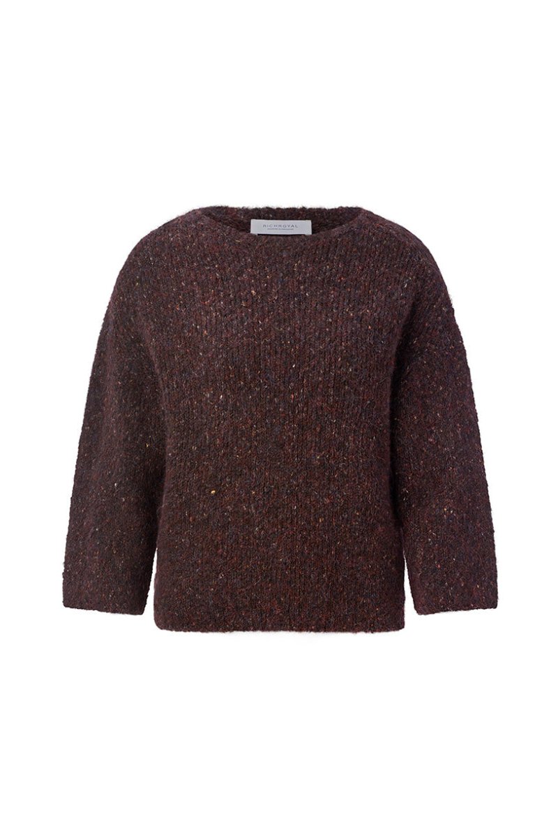 Rich & Royal Seamless Neps Yarn Crew – chocolate torte