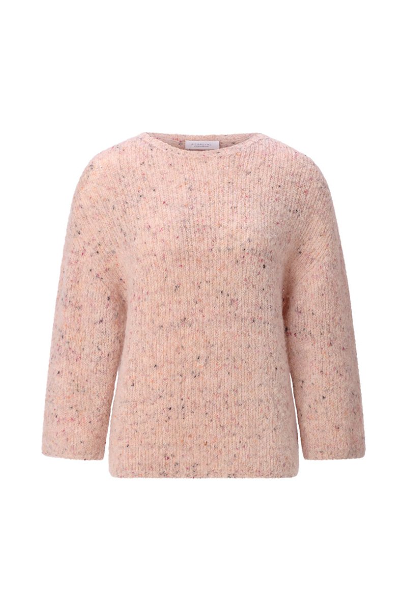 Rich & Royal Seamless Neps Yarn Crew – powder rosé