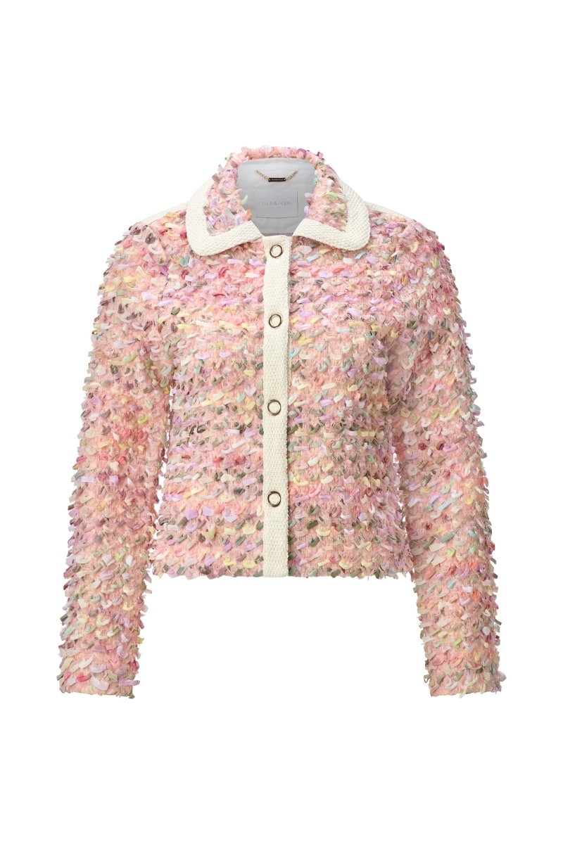 Rich & Royal Short multi color loop jacket in der Farbe Soft Papaya