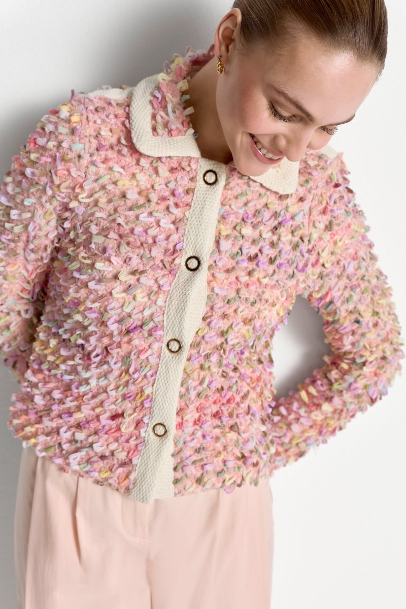Rich & Royal Short multi color loop jacket in der Farbe Soft Papaya