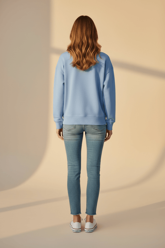 Rich Royal Sweatshirt mit Superwoman Embossing in der Farbe Open Air