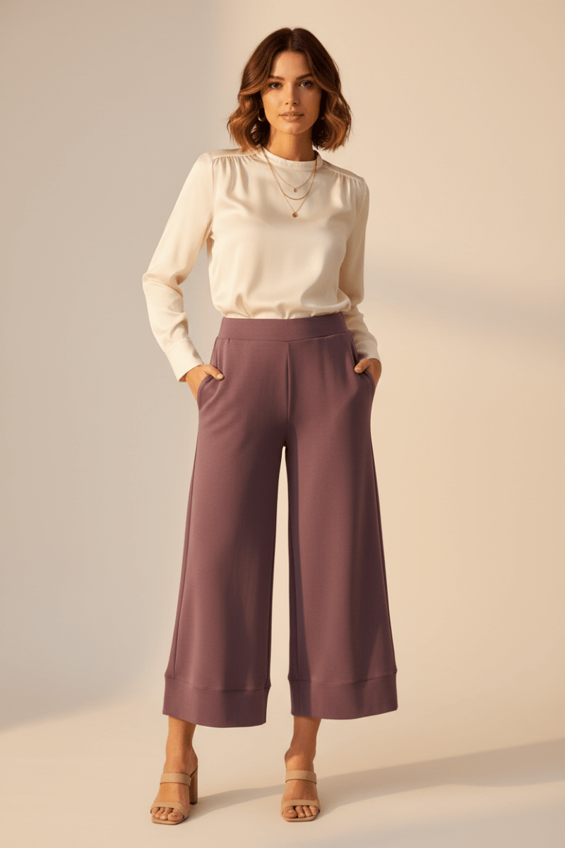 RICHROYAL T Peach Culotte Damen – Stilvoller Hosenrock in Mulberry