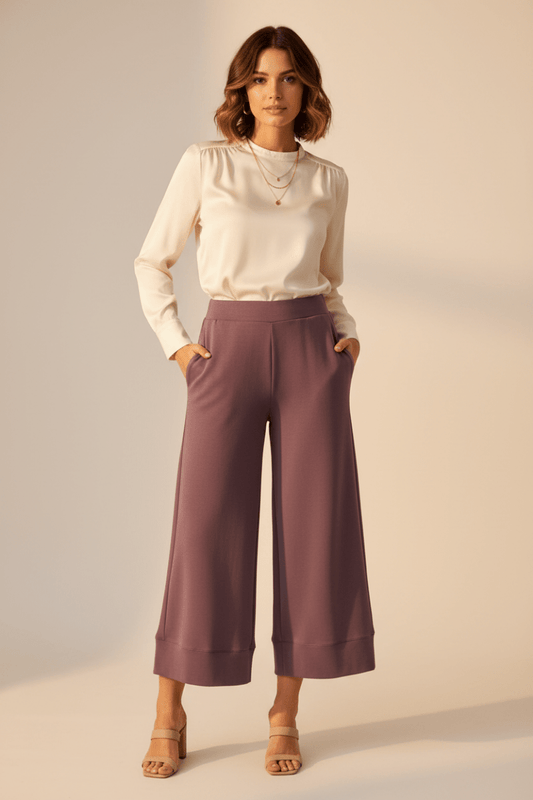 RICHROYAL T Peach Culotte Damen – Stilvoller Hosenrock in Mulberry