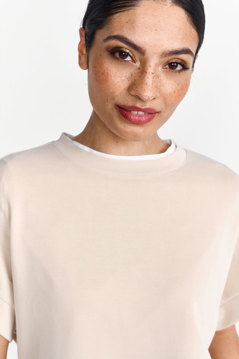 Rich & Royal T Peach Shirt in der Farbe White Stone