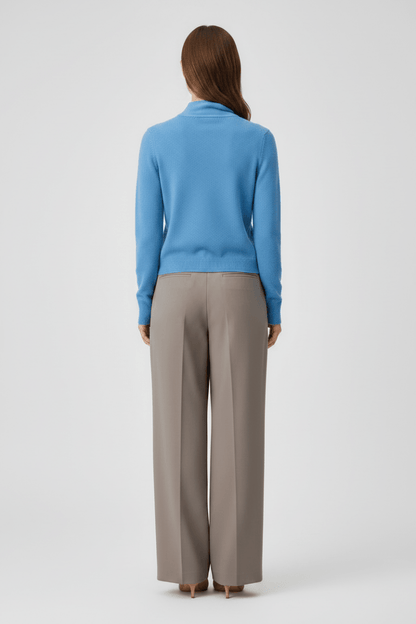 Rich & Royal Tie Detail Basic Pullover Ultramarinblau