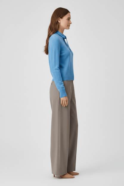 Rich & Royal Tie Detail Basic Pullover Ultramarinblau
