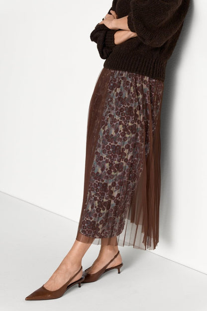 Rich & Royal Tulle Plisse Skirt – chocolate torte