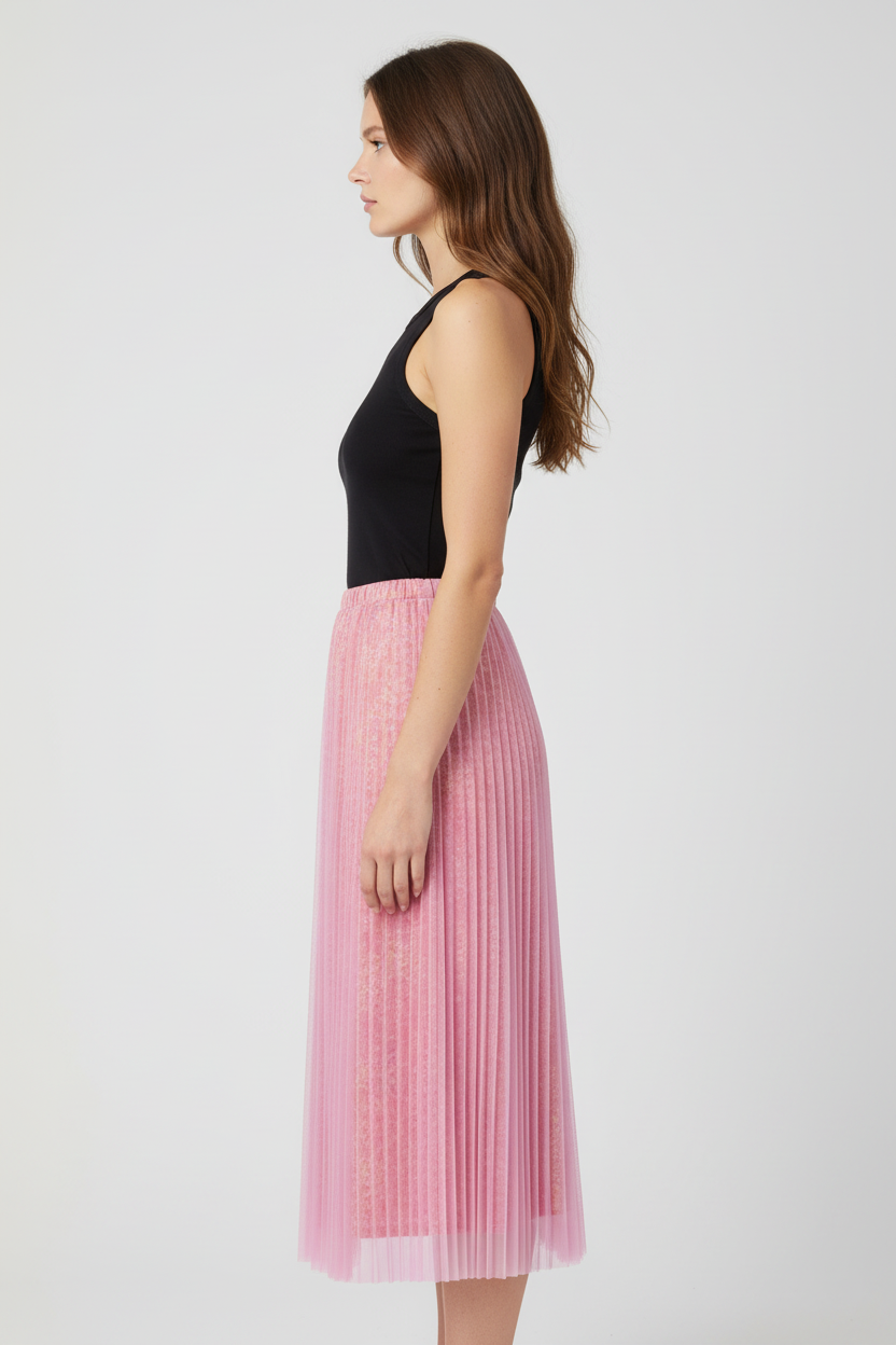 Rich & Royal Plissee Tüllrock in der Farbe Soft Orchid