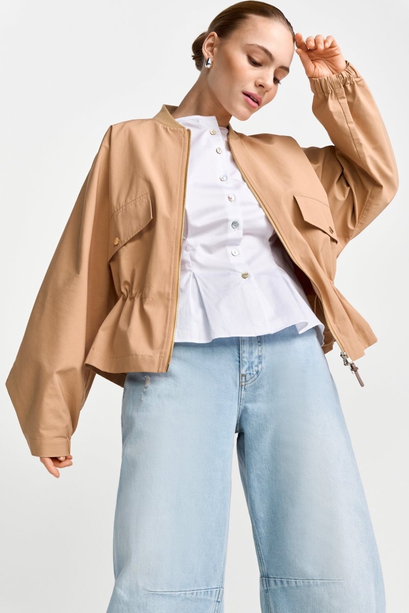 Rich Royal Waisted Blouson in der Farbe Caffe Latte