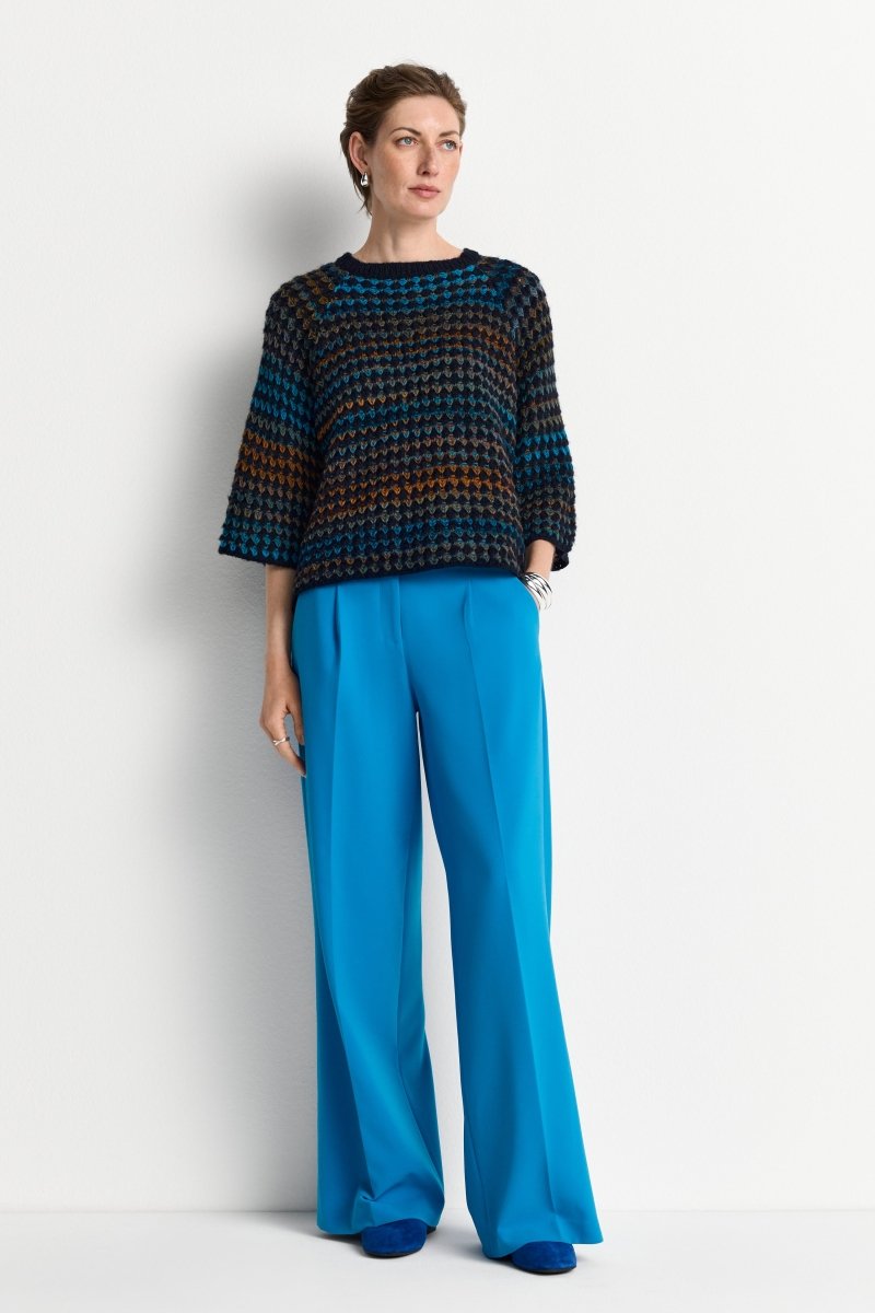 RICHROYAL Wide SLVS Texture Stitch midnight blue