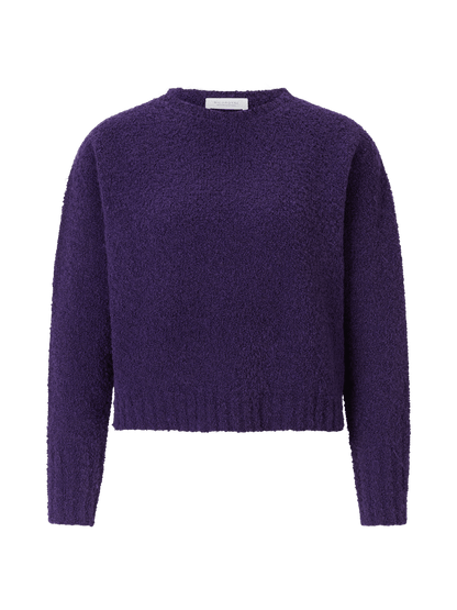 RICHROYAL Bouclé Pullover Crew Neck in Evening Lilac