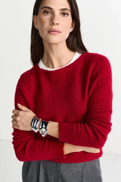 RICHROYAL Cozy Crew Neck Sweatshirt in der Farbe holiday red