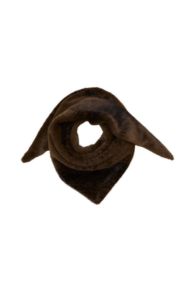 RICHROYAL Fake Fur Schal in Chocolate Torte