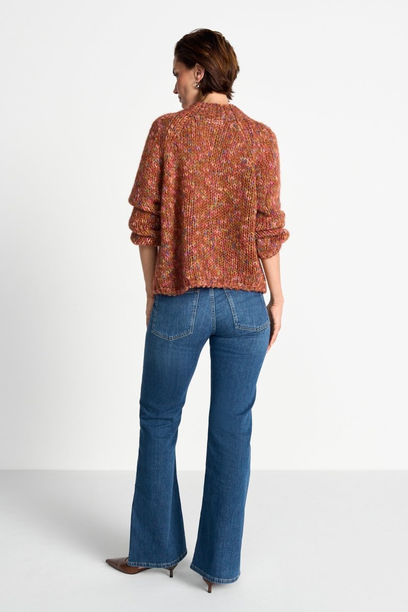 RICHROYAL Mehrfarbige Strickjacke in Urban Ember