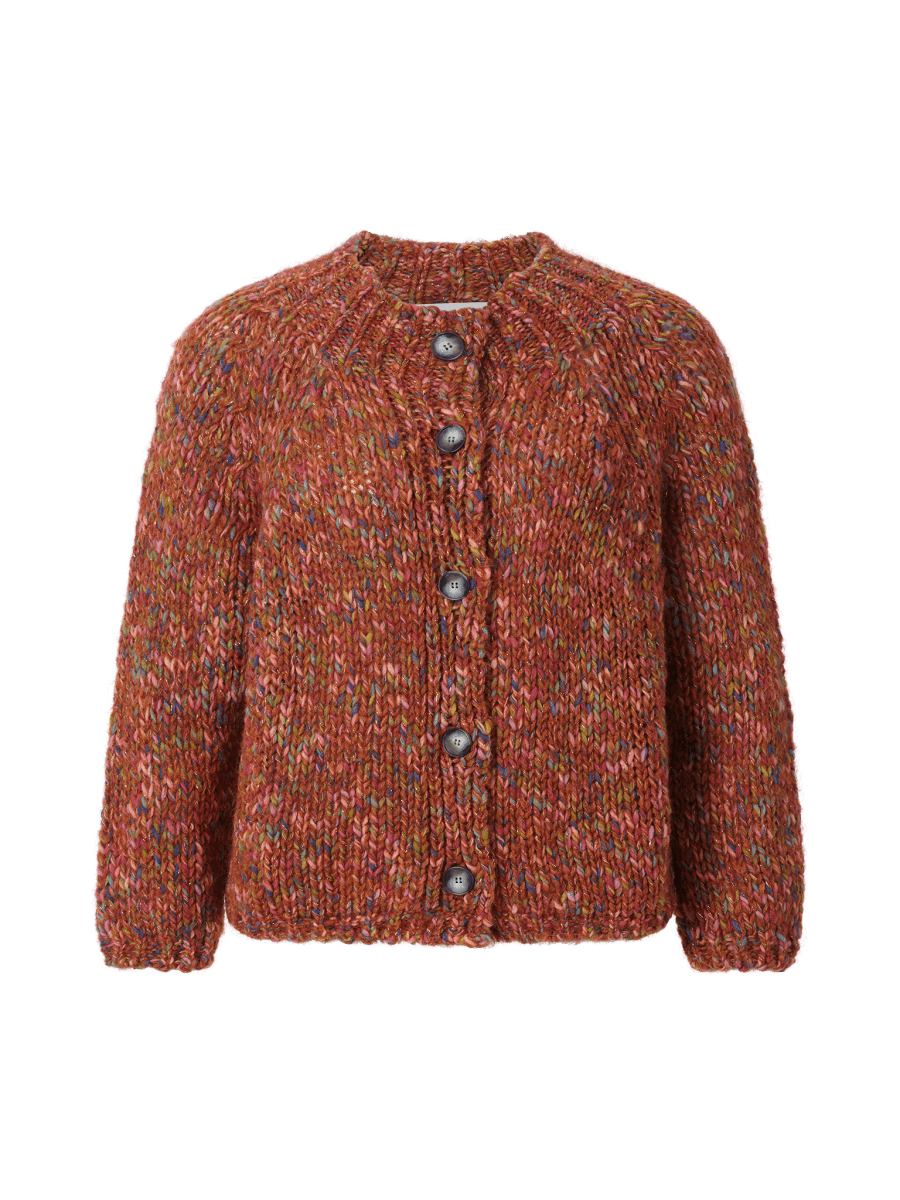 RICHROYAL Mehrfarbige Strickjacke in Urban Ember