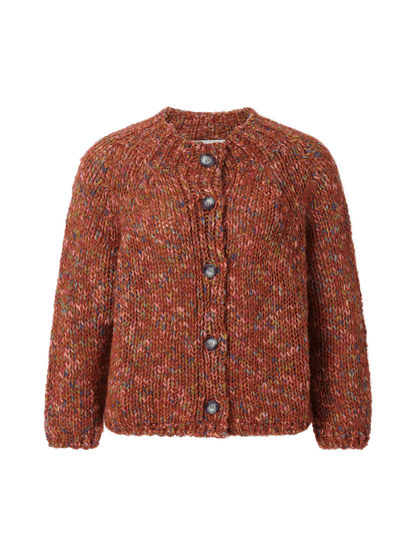 RICHROYAL Mehrfarbige Strickjacke in Urban Ember