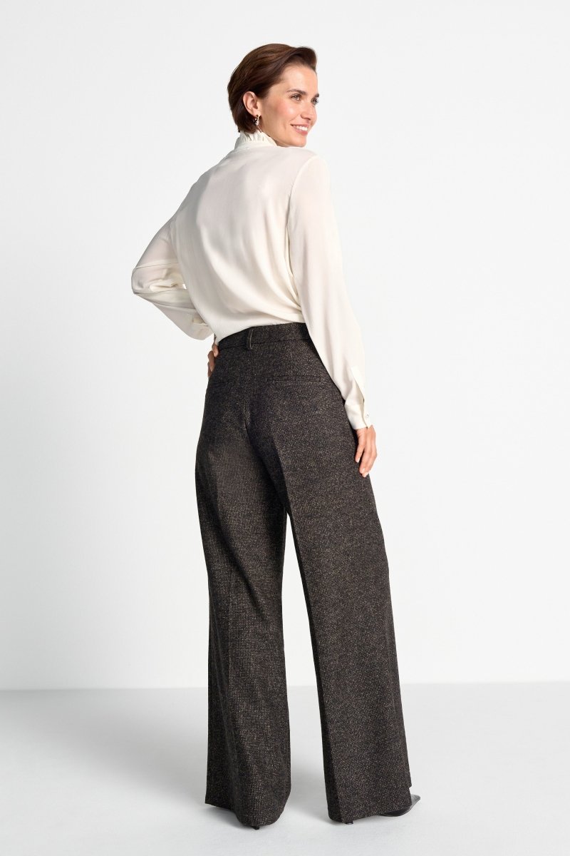 RICHROYAL Viskose Bluse mit Volant in Pearl White
