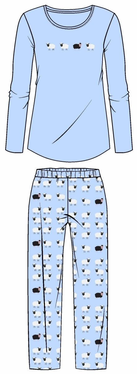 Ringella Pyjama mit Motivdruck Fjord