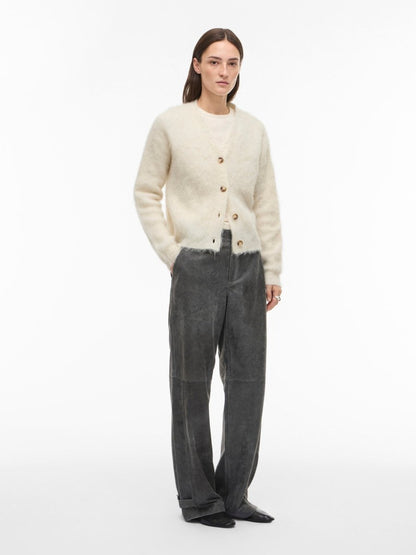 Rouge Edit Cardigan Rourose L/S V - Neck in der Farbe Birch