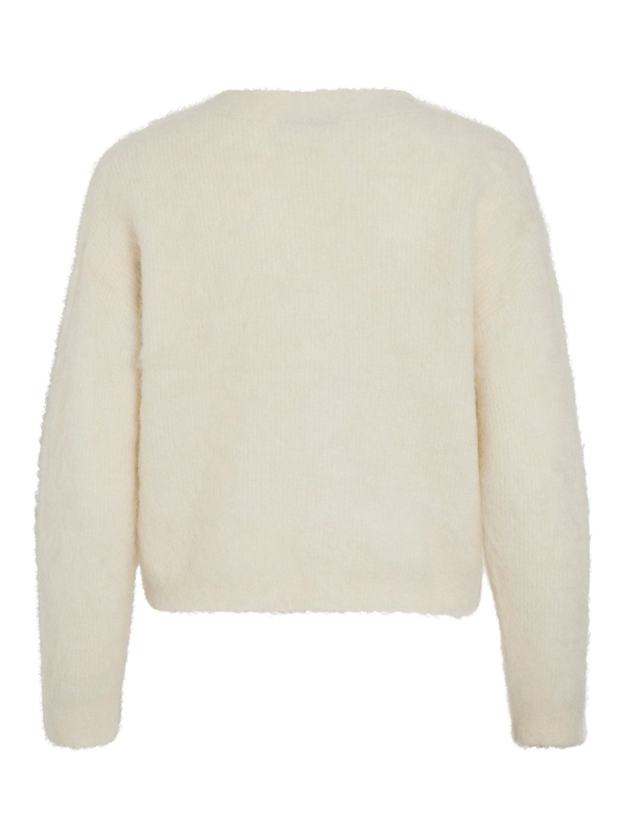 Rouge Edit Cardigan Rourose L/S V - Neck in der Farbe Birch