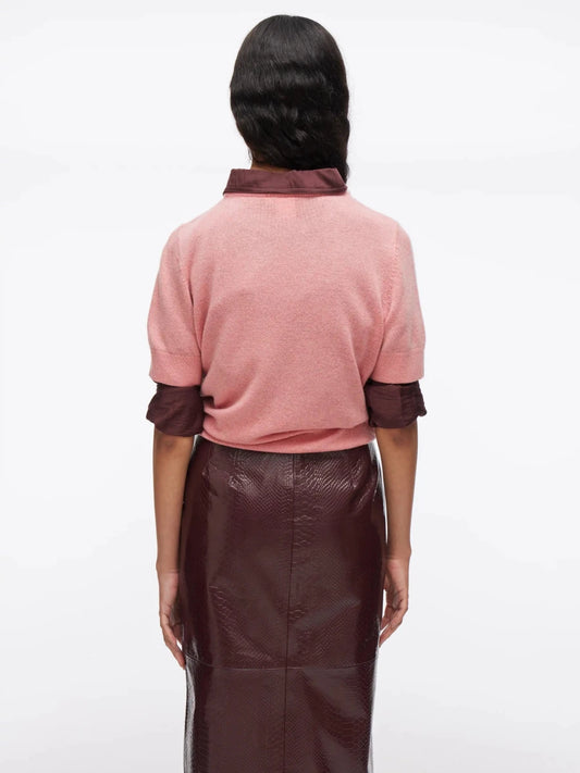 Rouge Edit Kurzarmpullover in der Farbe Peach Blossom