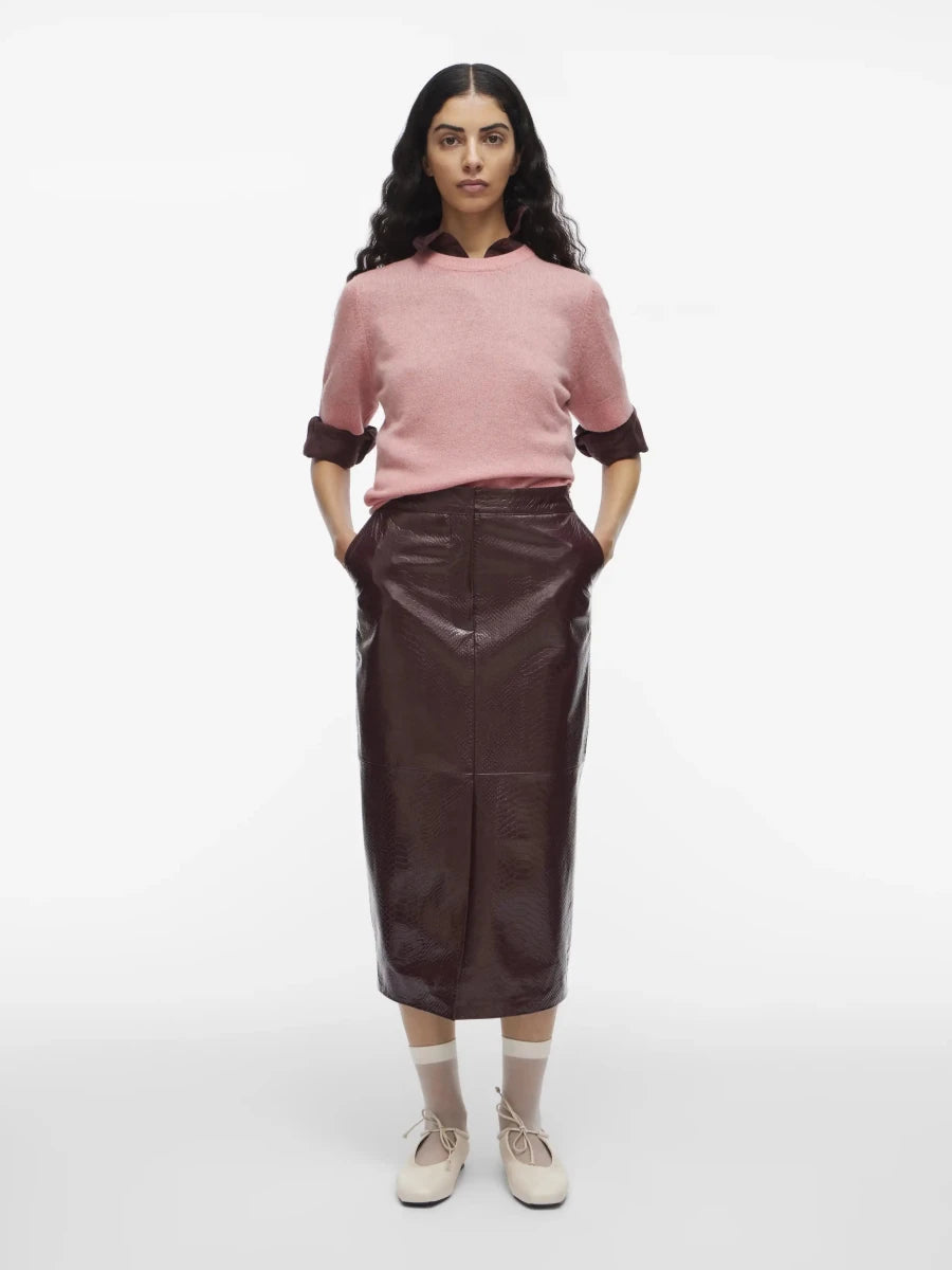 Rouge Edit Kurzarmpullover in der Farbe Peach Blossom