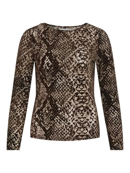Rouge Edit O-Neck Top Rousari in der Farbe Chicory Coffee