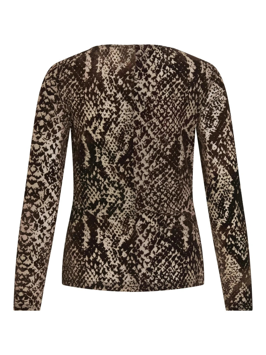 Rouge Edit O-Neck Top Rousari in der Farbe Chicory Coffee