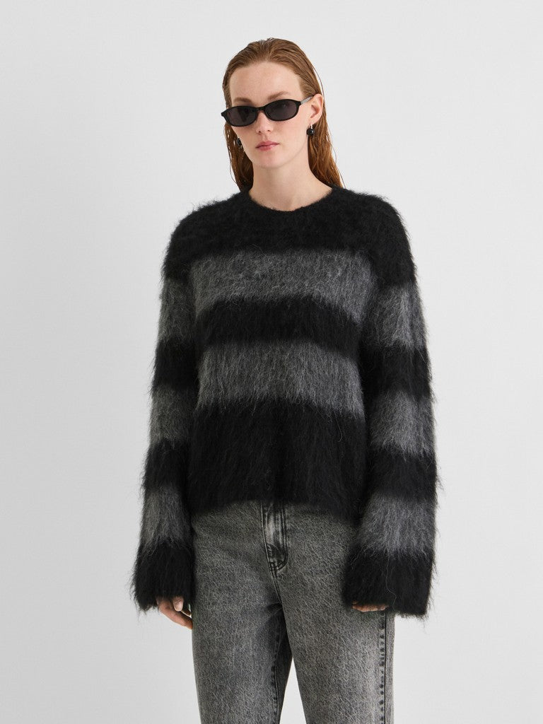 Rouge Edit Pullover Rouaria Meteorite Dark Grey Mélange