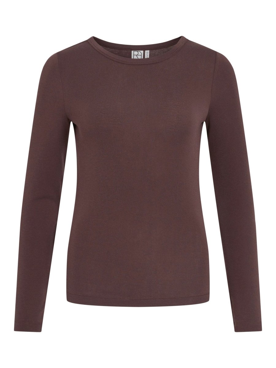 Rouge Edit ROUMAPLE L/S O-neck TEE Seal Brown