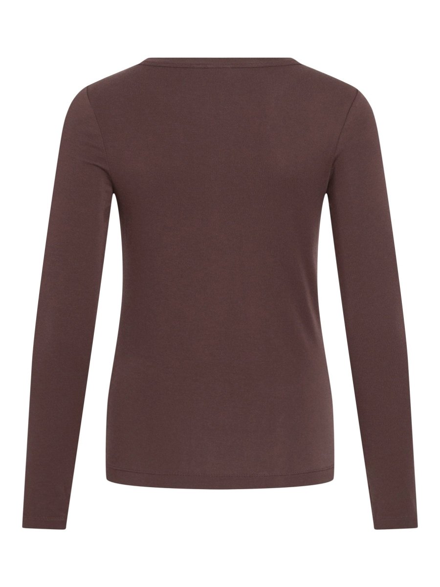Rouge Edit ROUMAPLE L/S O-neck TEE Seal Brown