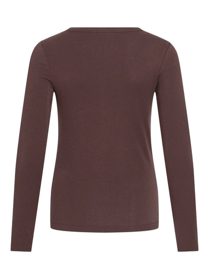 Rouge Edit ROUMAPLE L/S O-neck TEE Seal Brown