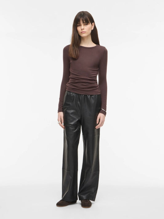 Rouge Edit ROUMAPLE L/S O-neck TEE Seal Brown