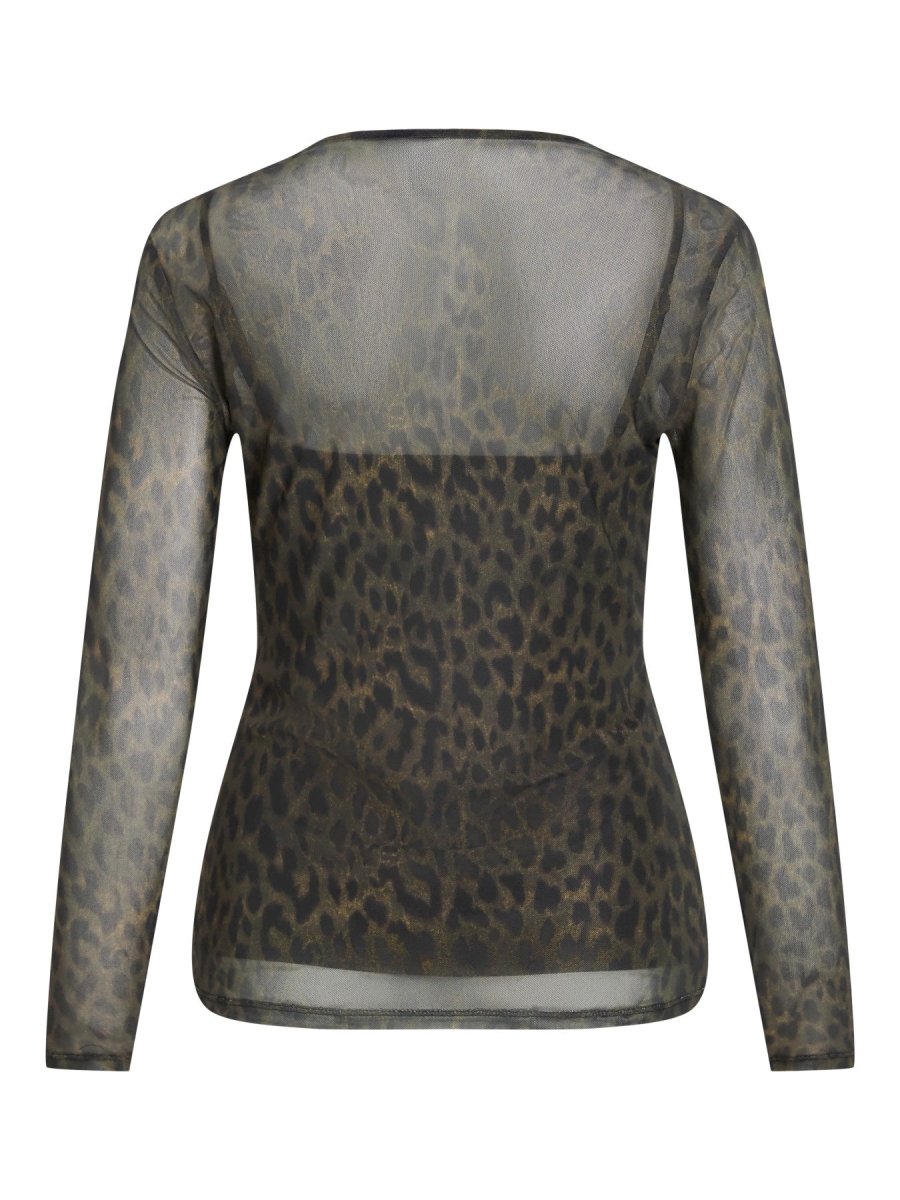 Rouge Edit ROUMESSA L/S O-neck TOP Dull Gold Leo