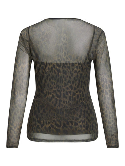 Rouge Edit ROUMESSA L/S O-neck TOP Dull Gold Leo