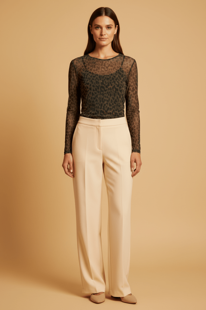 Rouge Edit ROUMESSA L/S O-neck TOP Dull Gold Leo