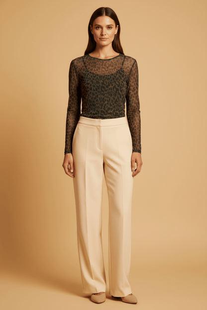 Rouge Edit ROUMESSA L/S O-neck TOP Dull Gold Leo