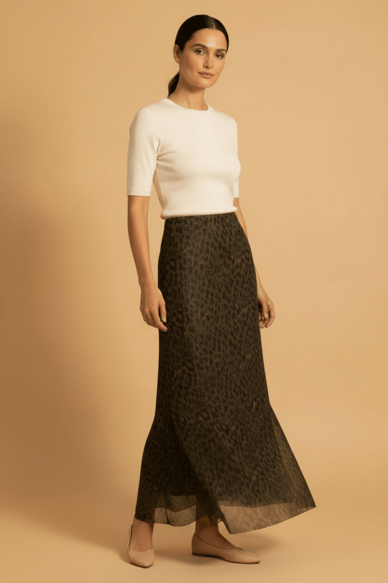 Rouge Edit ROUMESSA RW ANKLE SKIRT Dull Gold Leo