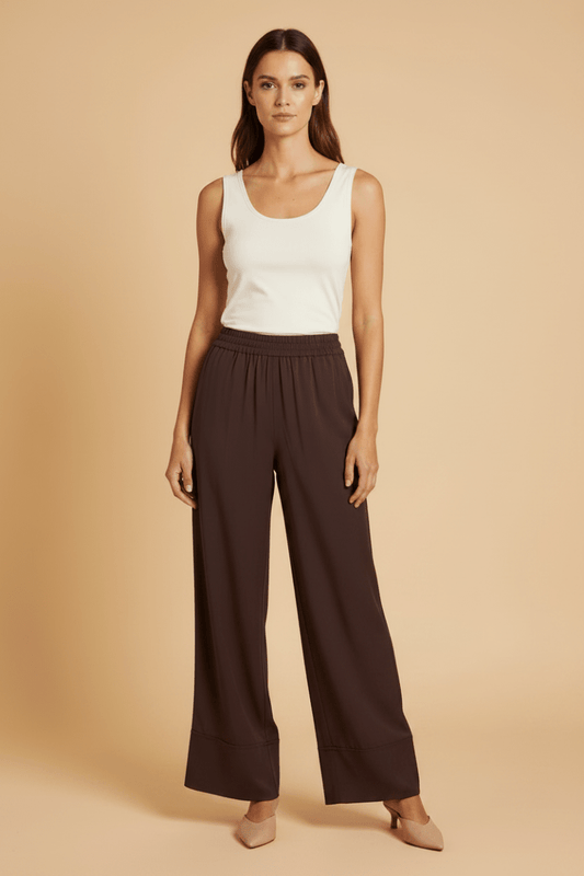 Rouge Edit ROUTONIA HW FL WF TROUSER Seal Brown