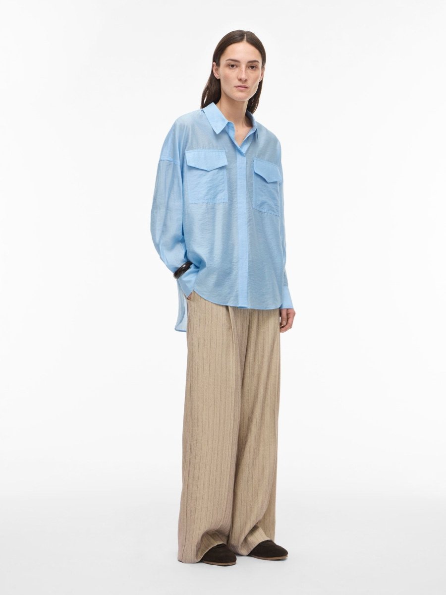 ROUGE EDIT Shirt ROUALININE L/S OVESIZED SHIRT - Clear Sky