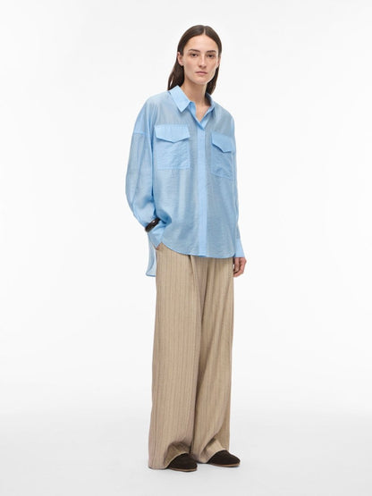 ROUGE EDIT Shirt ROUALININE L/S OVESIZED SHIRT - Clear Sky