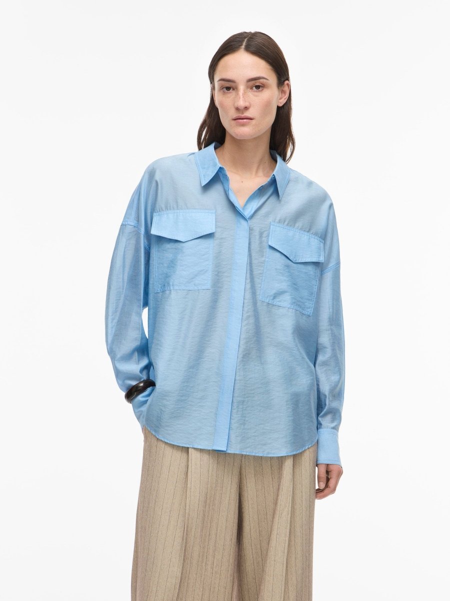 ROUGE EDIT Shirt ROUALININE L/S OVESIZED SHIRT - Clear Sky