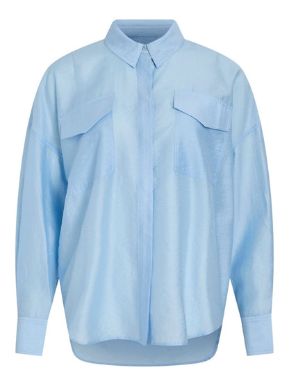 ROUGE EDIT Shirt ROUALININE L/S OVESIZED SHIRT - Clear Sky