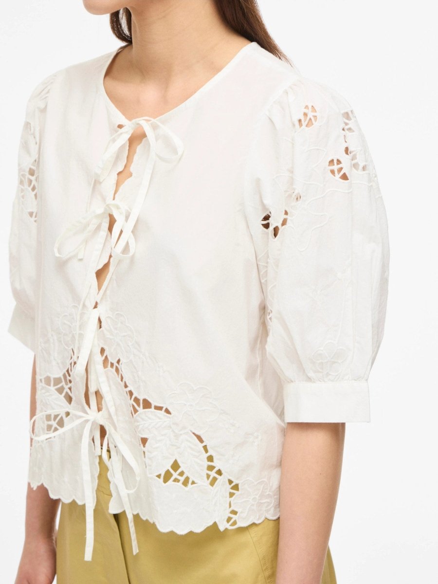 Rouge Edit Top ROUSCARLET 2/4 O - NECK TOP - Cloud Dancer