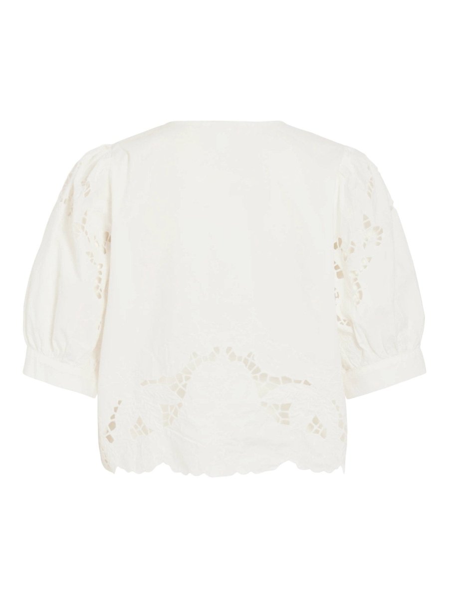 Rouge Edit Top ROUSCARLET 2/4 O - NECK TOP - Cloud Dancer
