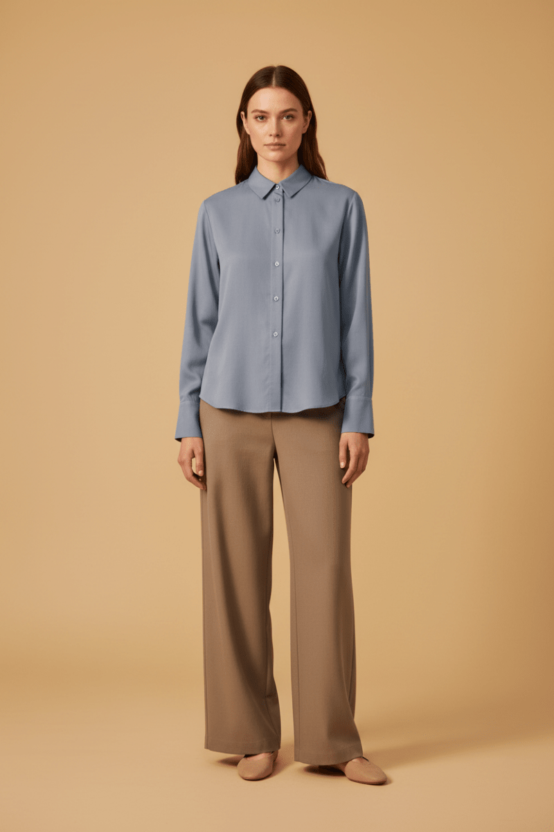 Samsoe Samsoe SAMINA LS SHIRT 14028 in der Farbe Windward Blue