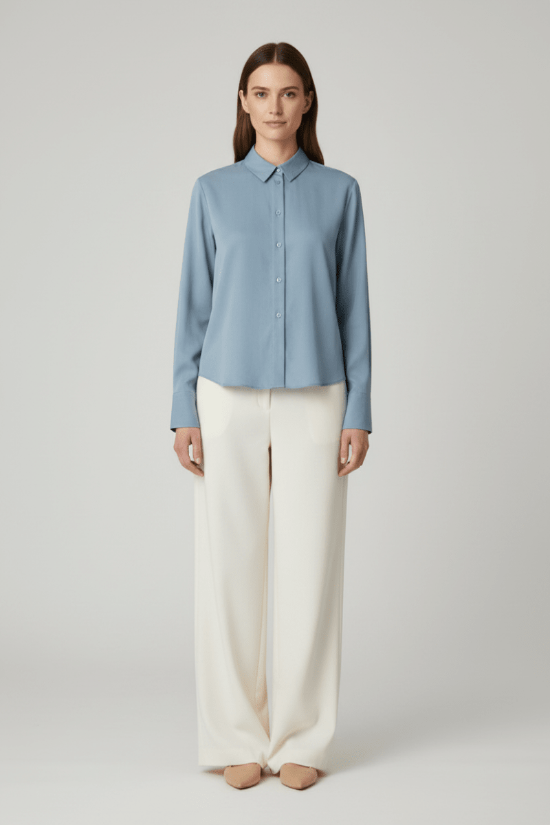 Samsoe Samsoe SAMINA LS SHIRT 14028 in der Farbe Windward Blue
