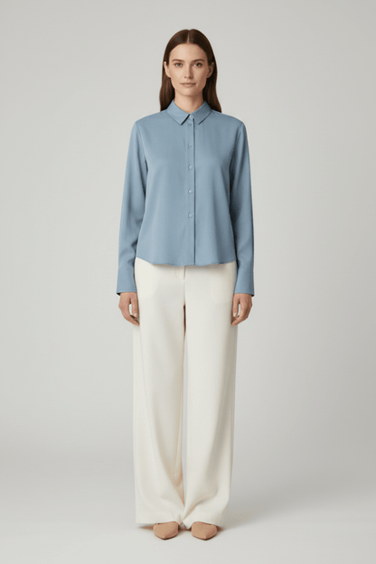 Samsoe Samsoe SAMINA LS SHIRT 14028 in der Farbe Windward Blue
